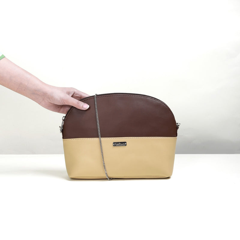 Stylish Sling Bag & File Bag Set Of 2 Beige