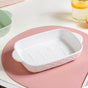 Rectangular Ceramic Baking Dish With Handle White 650 ml