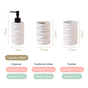 Ripple Design Bathroom Set Of 3 White