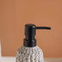 Granite Finish Ceramic Bathroom Set Of 3 Grey Matte Black