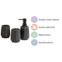 Ribbed Ceramic Bathroom Set Of 3