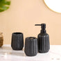 Ribbed Ceramic Bathroom Set Of 3