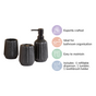 Ribbed Ceramic Bathroom Set Of 3