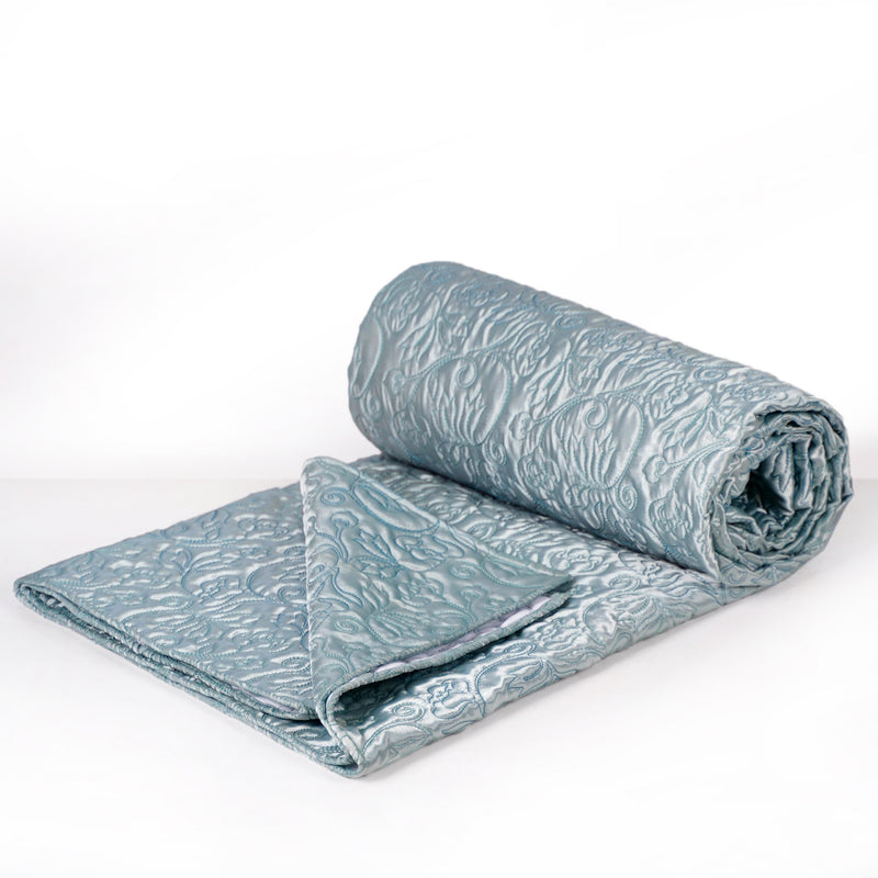 Satin Bed Cover And Pillow Cover Set Of 3