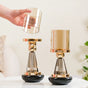 Lavish Crystal Hurricane Candle Holder Set Of 2