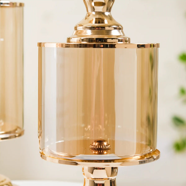 Gold Decor Jars Set Of 2