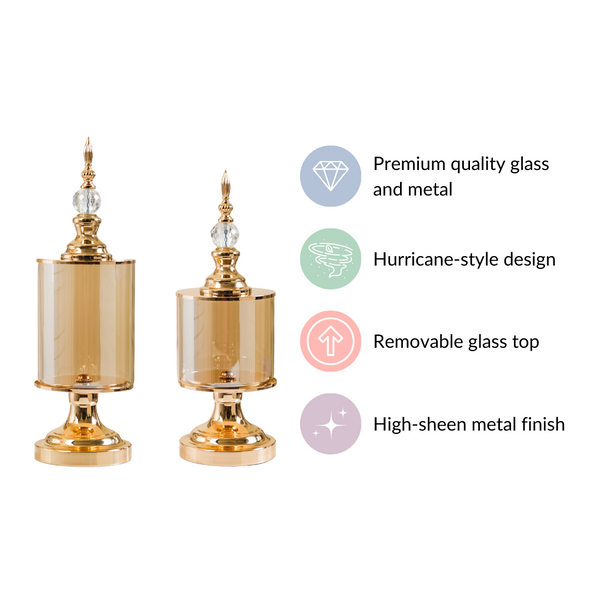 Gold Decor Jars Set Of 2