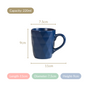 Just-The-Right-Size Tea Coffee Mug Set Of 6 Navy Blue 220ml - Tea cups, coffee cups, tea cup set of 6, coffee mugs, coffee mug set, blue coffee mugs