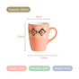 Peach Perfect Coffee Mug Set Of 6 350ml - Coffee mugs, coffee mug set, ceramic coffee mugs, printed coffee mugs