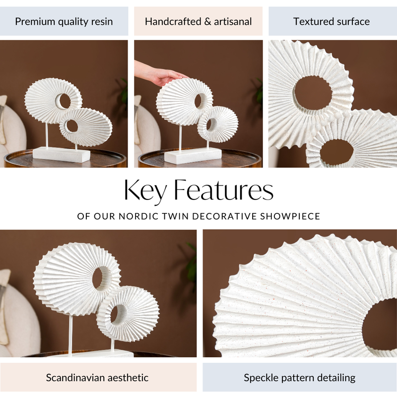 Nordic Twin Decorative Showpiece White