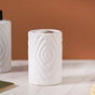 Tree Ring Design Bathroom Accessories Set Of 3 White