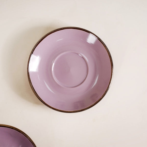 Nori Lined Tea Cup And Saucer Set Of 6 Lavender 250ml
