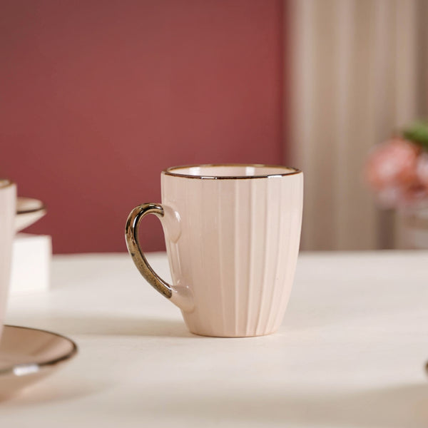 Nori Cup And Saucer Set Of 6 Linen White 250ml