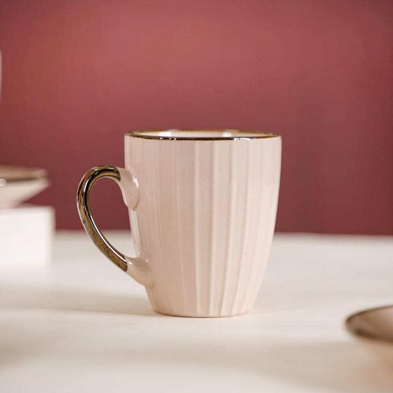 Nori Cup And Saucer Set Of 6 Linen White 250ml - Tea cup set, tea cups, coffee cups, cups and saucers, cup and saucer set, tea cup set of 6