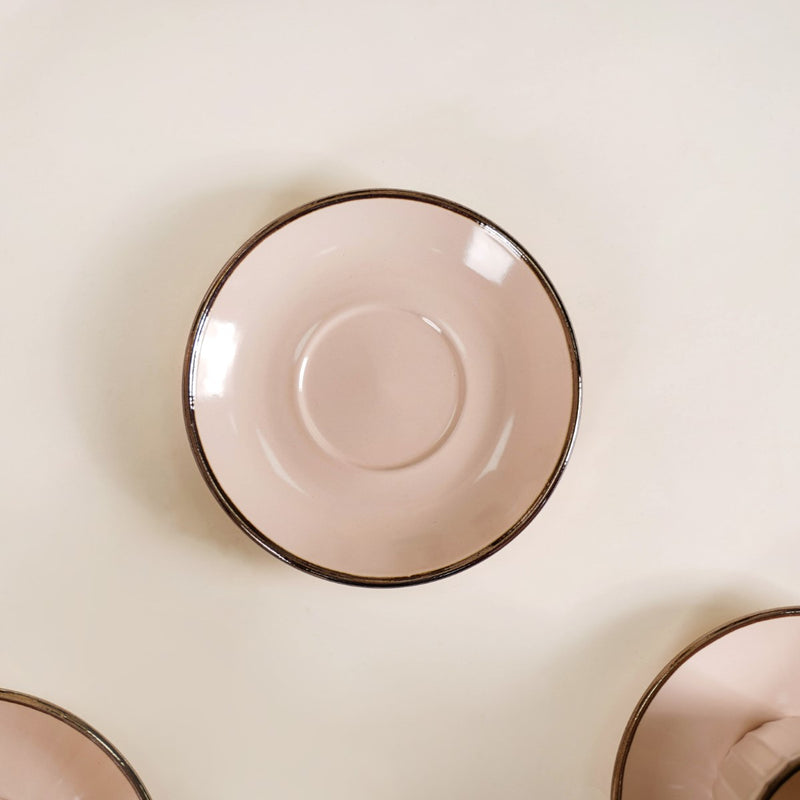Nori Cup And Saucer Set Of 6 Linen White 250ml - Tea cup set, tea cups, coffee cups, cups and saucers, cup and saucer set, tea cup set of 6