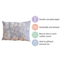 Designer Cotton Throw Pillow Cover Blue 20x14 inch