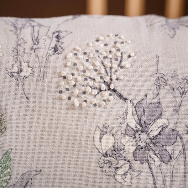 Linen Cotton Rectangular Cushion Cover 20x14 Inch