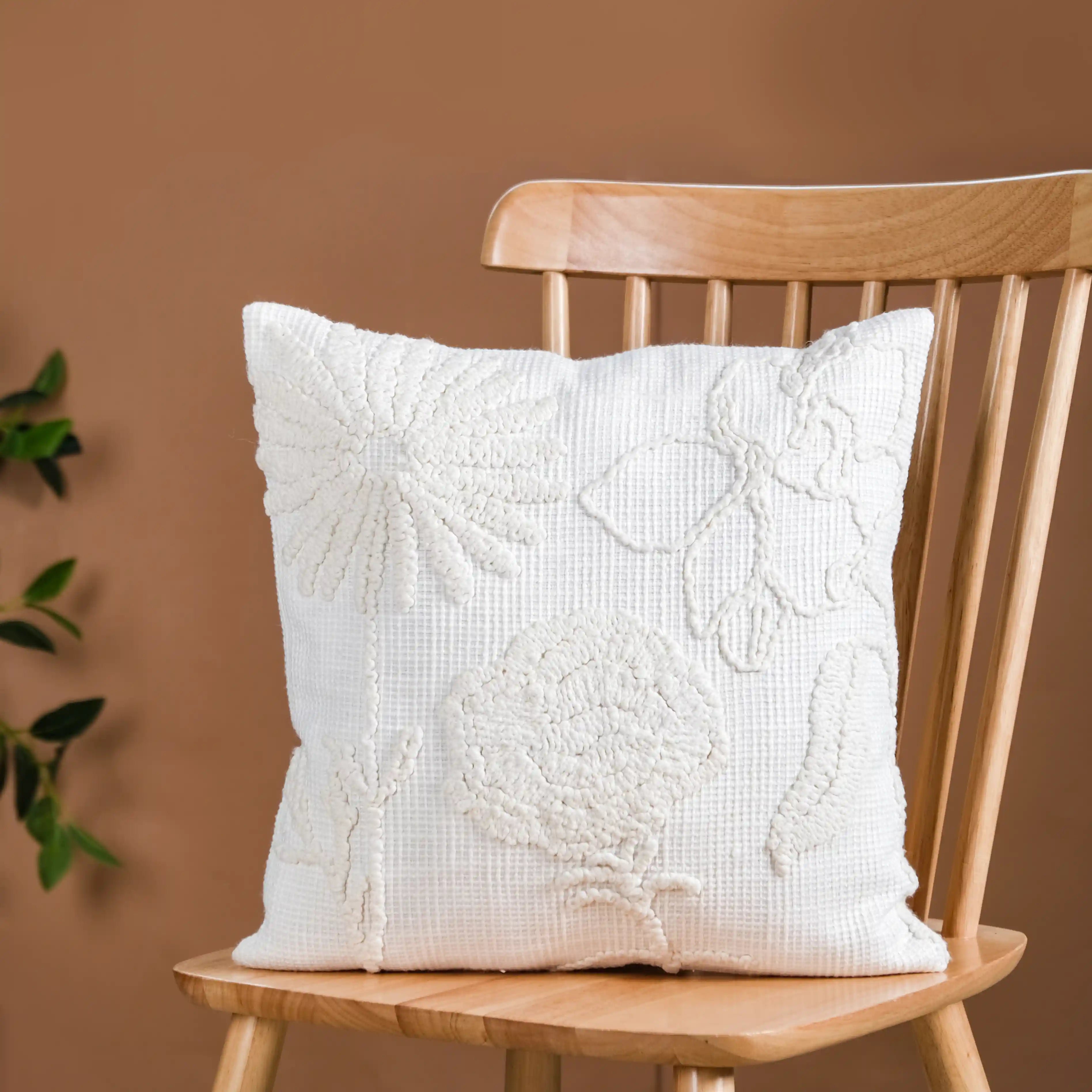 White deals lace cushion