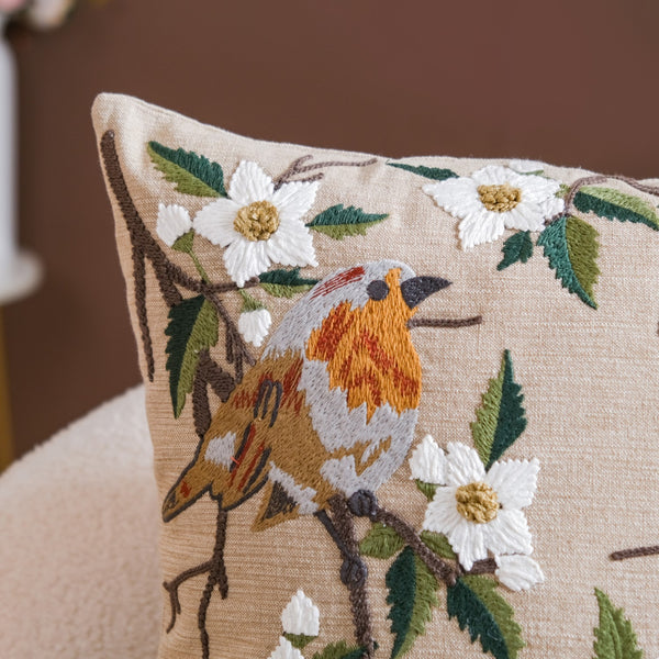 Sylvan Embroidered Cushion Case 16x16 Inch