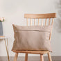 Floral Embroidered Throw Pillow Cover Beige 20x14 Inch