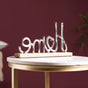 Home Lettering Showpiece For Living Room Decor - silver home showpiece, living room decor accent, modern decorative piece, stylish home accessories