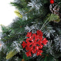 Red Christmas Snowflake Heart Ornaments Set of 2