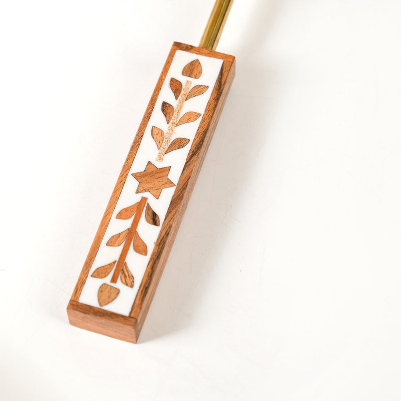 Set Of 2 Artisanal Gold Finish Serving Spoons