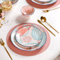 Pastel Dinner Plates Set Of 4 10Inch - Dinner plates, ceramic dinner plates, dinner plate set, round plates, floral plates