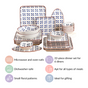 Blue Flower Ceramic 22 Piece Dinner Set For 6