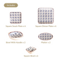 Blue Flower Ceramic 22 Piece Dinner Set For 6