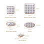 Blue Flower Ceramic 22 Piece Dinner Set For 6