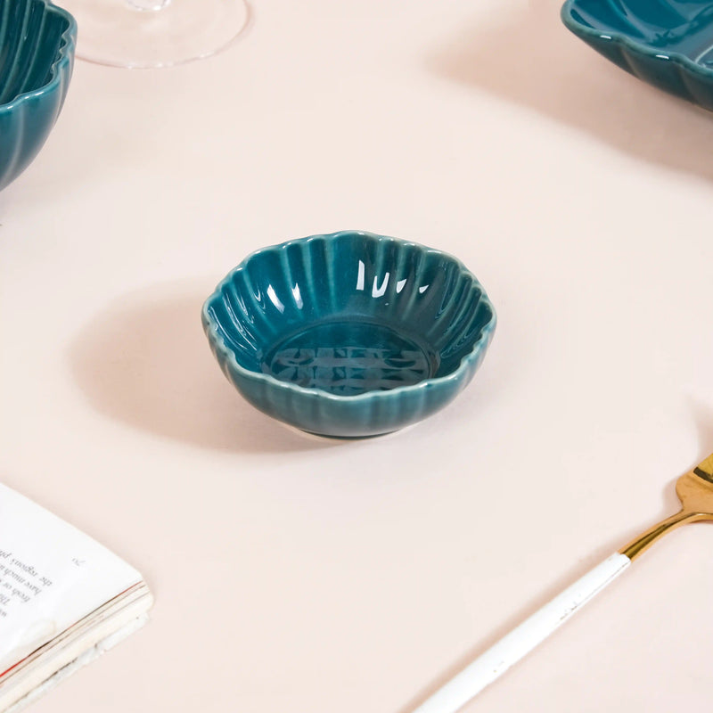 Luxe Moroccan 28-Piece Ceramic Dinnerware For 6 Dark Green