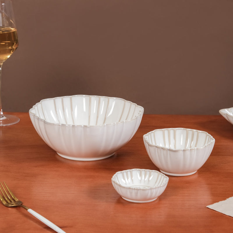 White Moroccan Art 28-Piece Dinner Set For 6
