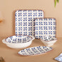 Blue Flower Ceramic 22 Piece Dinner Set For 6