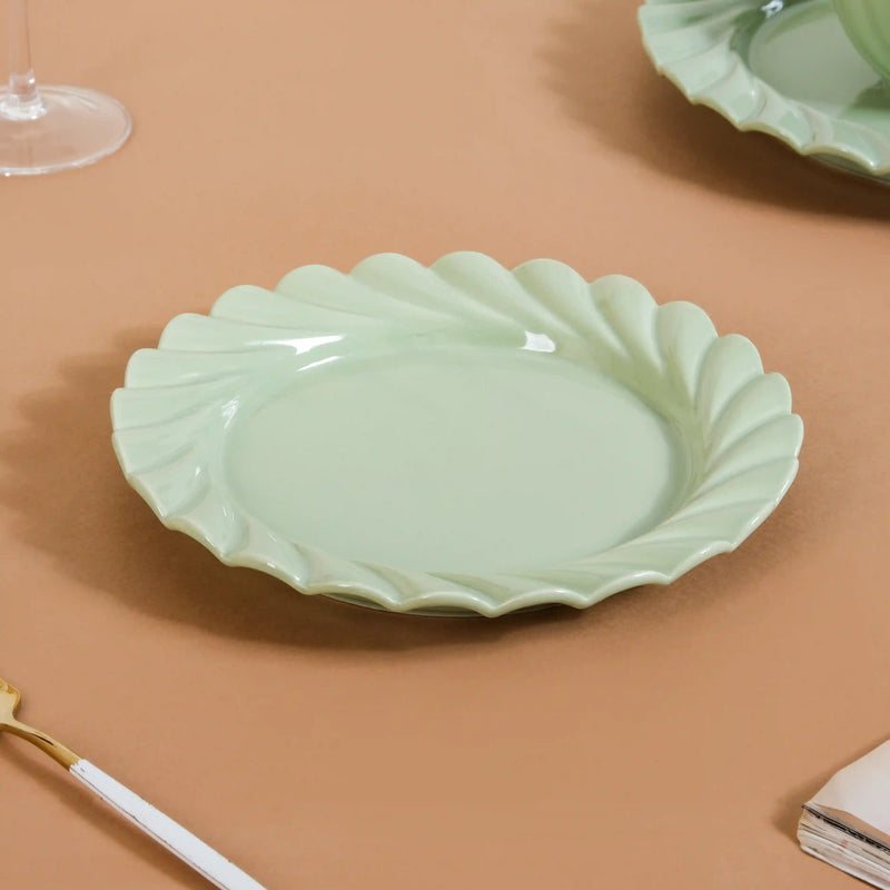 Swirl 22 Piece Dinner Set For 6 Mint Green