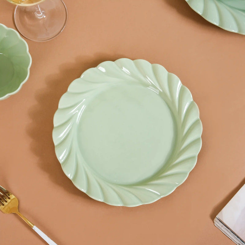 Swirl 22 Piece Dinner Set For 6 Mint Green