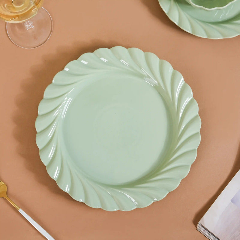 Swirl 22 Piece Dinner Set For 6 Mint Green