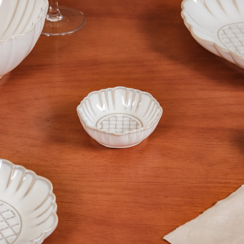 White Moroccan Art 28-Piece Dinner Set For 6