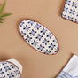 Blue Flower Ceramic 22 Piece Dinner Set For 6
