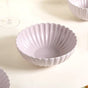 Lilac Scalloped 22 Piece Dinner Set For 6
