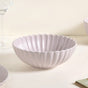Lilac Scalloped 22 Piece Dinner Set For 6