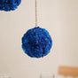 Blue Flower Ball Wall Hanging Set Of 4