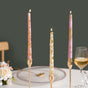 Pastel Dreams Gold Foil Candles Set Of 6