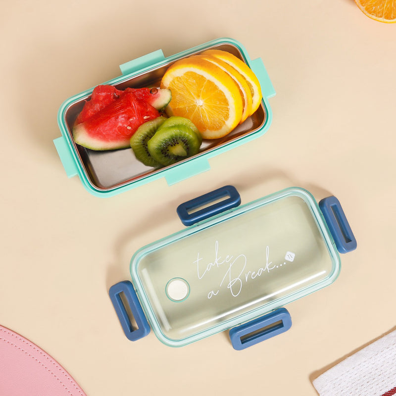 Leak-Proof Stainless Steel Lunch Box Small Mint 530ml