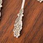 Set Of 4 Embossed Leaf Design Dessert Spoons