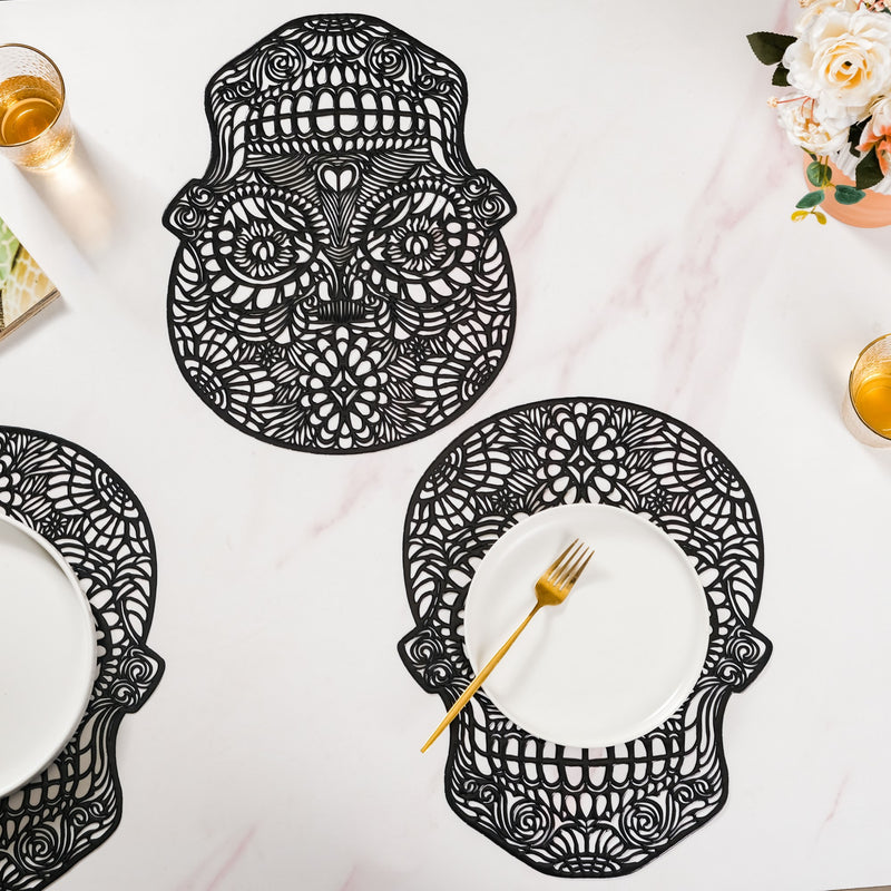 Black Gothic Table Runner Set Of 6