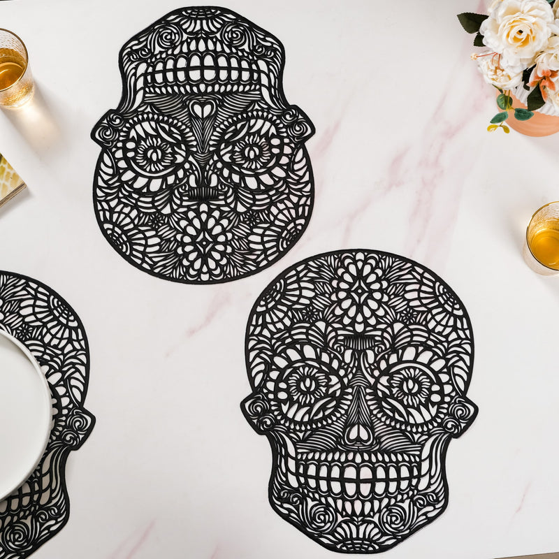 Black Gothic Table Runner Set Of 6