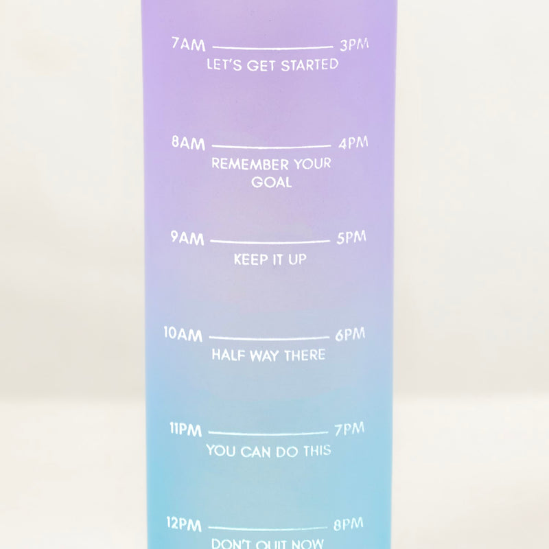 Gym Motivational Water Bottle Set Of 3 Lavender Blue- Water bottles, water bottle set, BPA free water bottles, water bottle with sipper