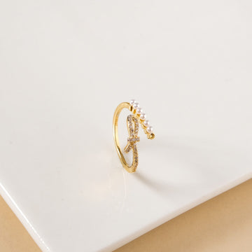 Infinity Pearl Bypass Ring