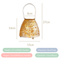 Stars And Moon Festive Metal Lantern With Handle